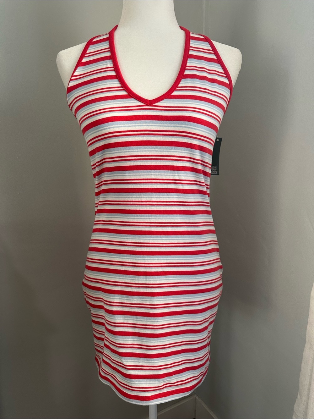 NWT! Wild Fable Striped Halter Dress, Bodycon, Fitted, USA, V-Neck, Medium